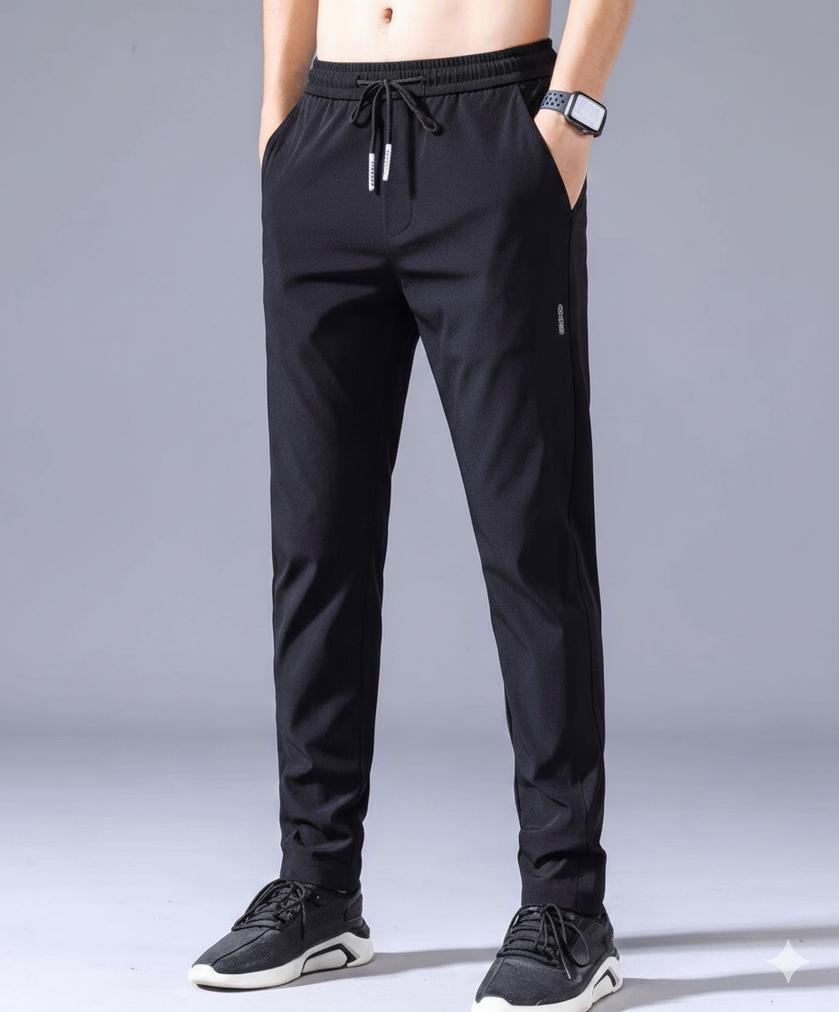 Men's Solid Track Pants (Pack of 2). PREMIUM MEN'S HIGH STRETCH SKINNY LYCRA PANTS(Black & Gray)